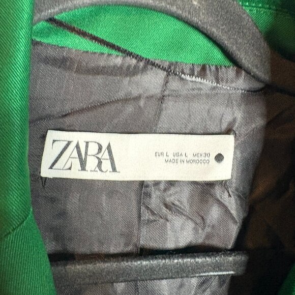 ZARA Fitted Blazer Apple Green Blogger Fav - Picture 4 of 6